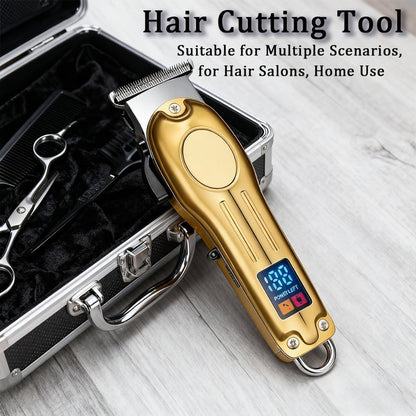 Cordless Hair Clipper Set for Men & Women – Professional Wireless Barber Clippers with T-Blade Trimmer, LED Screen, Adjustable Taper Lever