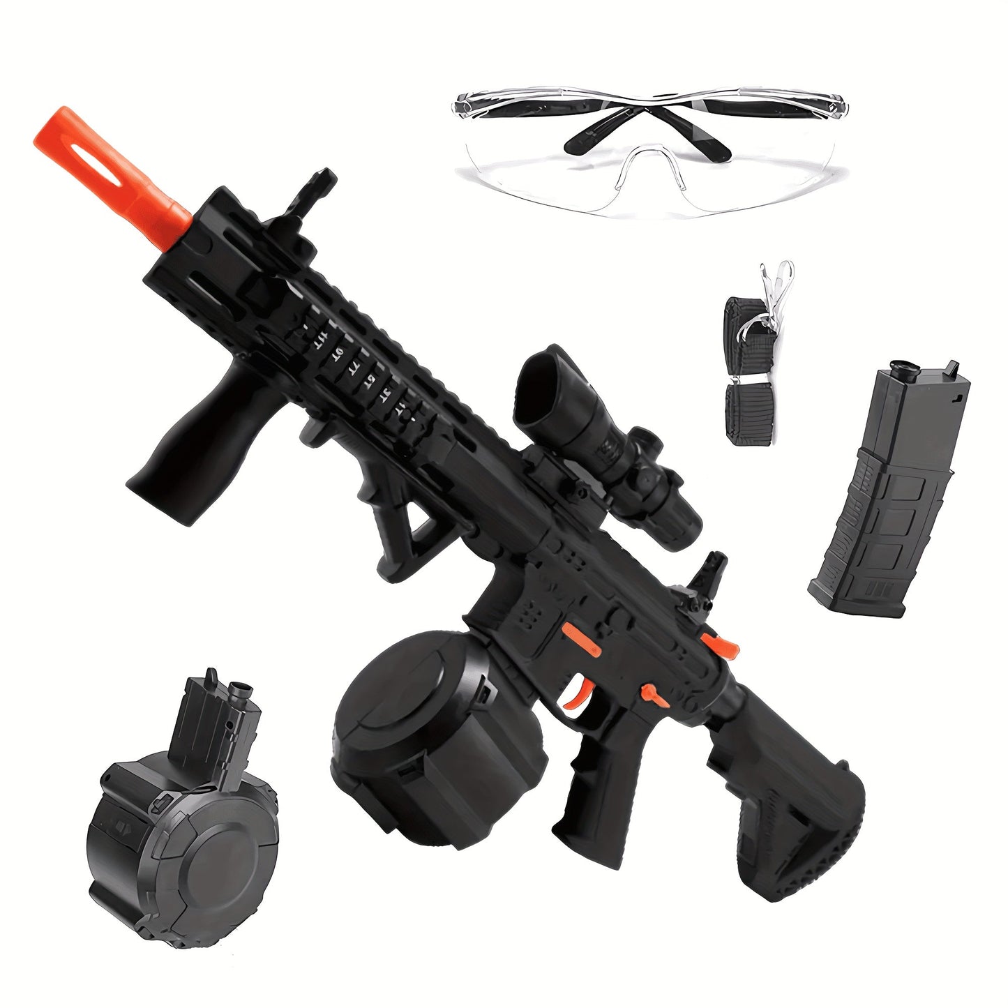 Rechargeable Electric Splash Ball Toy Gun, USB Rechargeable Outdoor Shooting Rifle for Kids Boys