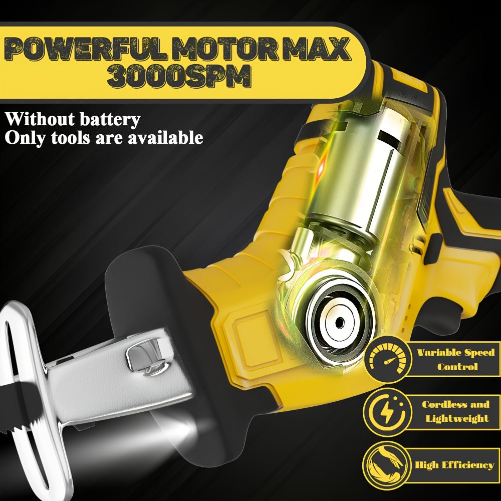 Reciprocating Saw Brushless Cordless for DeWalt 20V Battery, 0-3500 SPM Variable Speed, Tool-Free Blade Change