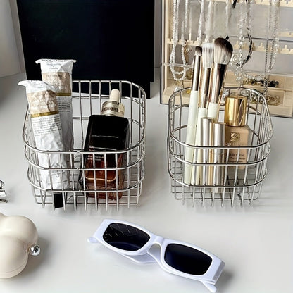 Open-Weave Storage Basket Organizer in Size S for Bathroom, Kitchen, Desk or Bedroom Shelves
