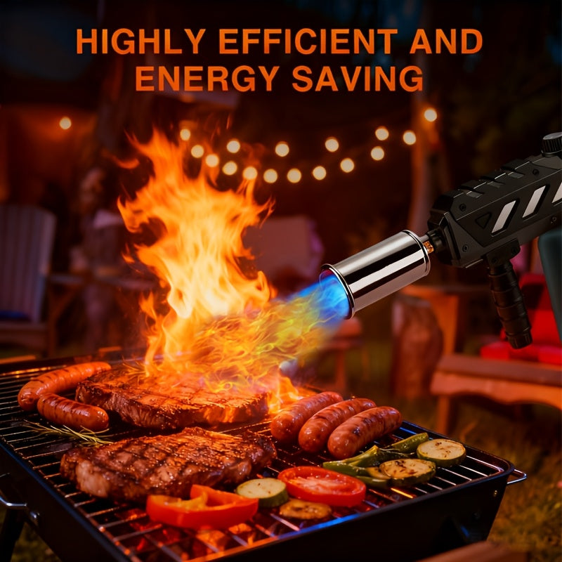 Detachable-Body Propane Torch Gun with Adjustable Flame and Black or Gold-Silvery Finish Choices
