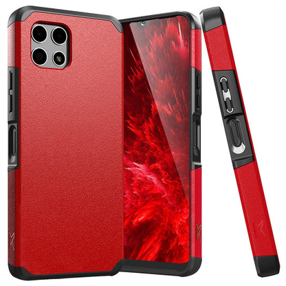 Phone Case Dual-Layer PC and TPU Cover for T-Mobile Revvl 7 5G in Red, Purple, Pink, Black, Gray or Blue