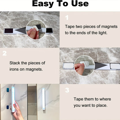 Motion Sensor LED Night Lights 6 Pack USB Rechargeable Magnetic for an Everyday Personal Care Routine