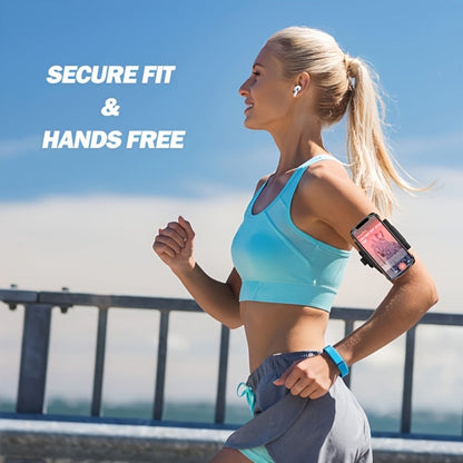 360° Rotation Sports Phone Arm Strap Wrist Holder for Running Gym Workout – Removable Adjustable Armband for 4.5 to 7 Inch Phones iPhone