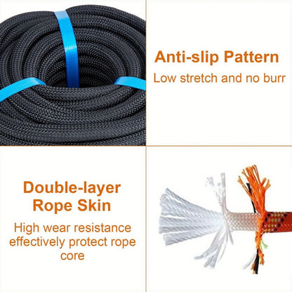 Double Braided Nylon Rope 1/2 Inch Polyester, 100ft 150ft 200ft Multi-Color for Anchoring Towing Cargo Sailing Dock Lines & Outdoor Use