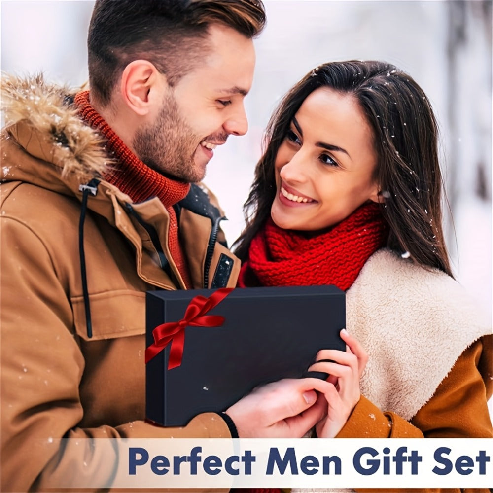 Beard Grooming Kit Men 6-Piece Complete Set – Beard Oil Conditioner Brush Comb Scissors & Storage Bag, All-in-One Beard Care Gift for Dad