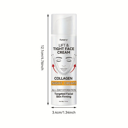 Snail Mucin Collagen Night Cream Firming Lifting Tightening Hydrating Moisturizing Anti-Aging Face Cream Soft Elastic Skin All Skin Types