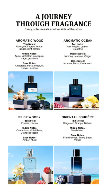 Men's Cologne Gift Set - Eau de Parfum Lavender Fresh & Woody Fragrance, Multi-Piece Sets 2 3 or 4 Bottles