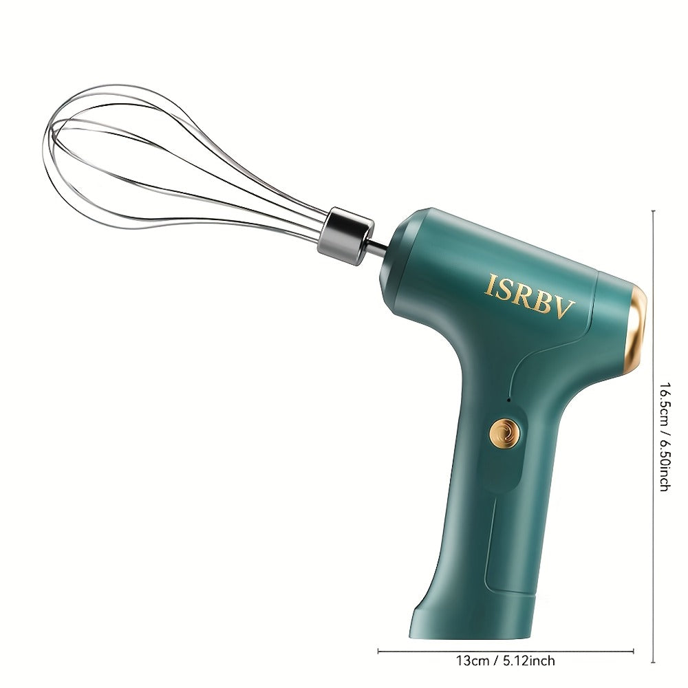 Cordless Electric Hand Mixer Mini USB Rechargeable Whisk Beater 1500RPM for Whipping Cream for Home Cooking, Dining and Outdoor Meals