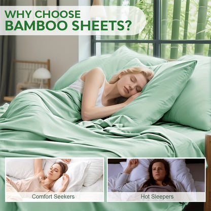 Viscose-Derived Blend Sheet Set with 4- or 6-Piece Packages, 11 Colors and Four Bed Size Options