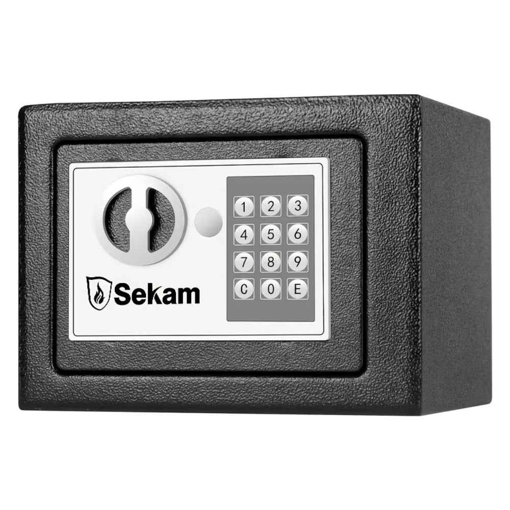 Fireproof Home Safe Box with Digital Keypad and Key Lock Steel Security Safe for Money for Entryways, Bedrooms and Living Spaces