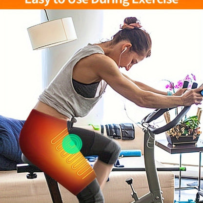 Heated Hip Brace USB Electric Heating Pad with 3 Vibration Massage Modes Hip Pain Wrap Belt for Women Men for Home or Salon Spa Use