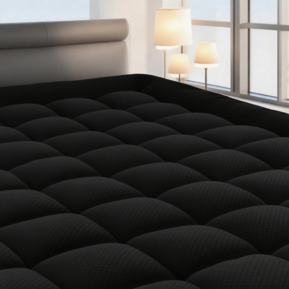 RV Queen Mattress Topper Quilted Pillow Top Mattress Pad Fitted Protector Cooling Breathable Fluffy Soft Cover with 8-21" Deep Pocket for RV