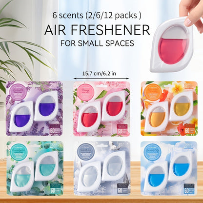 Air Freshener Odor Eliminator for Home Closet Bathroom Pets Small Space 0.25oz Up to 30 Days 6 Scents Eucalyptus Lavender Hawaiian Peach