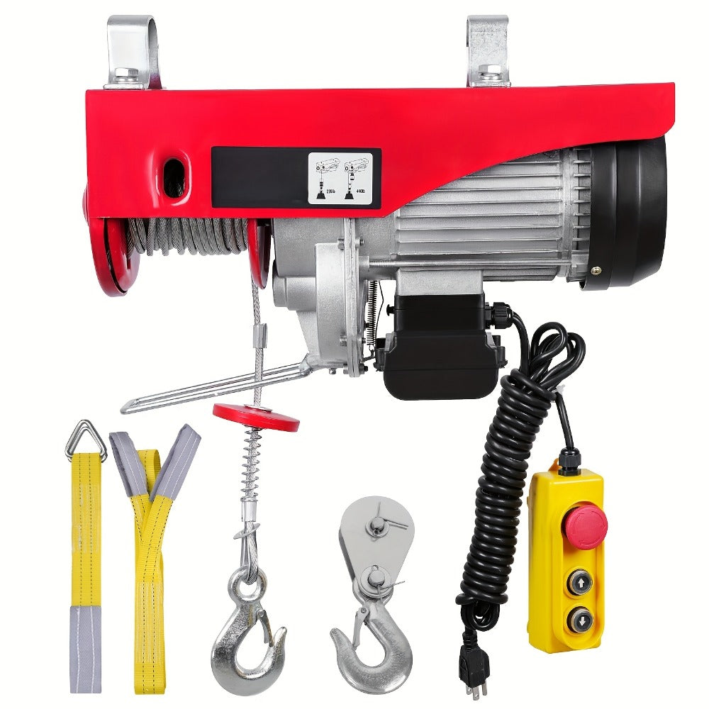 Electric Hoist Garage Hoist Winch 120V, Single Rope / Dual Rope, 40 ft Lift Height, Solid Copper Motor