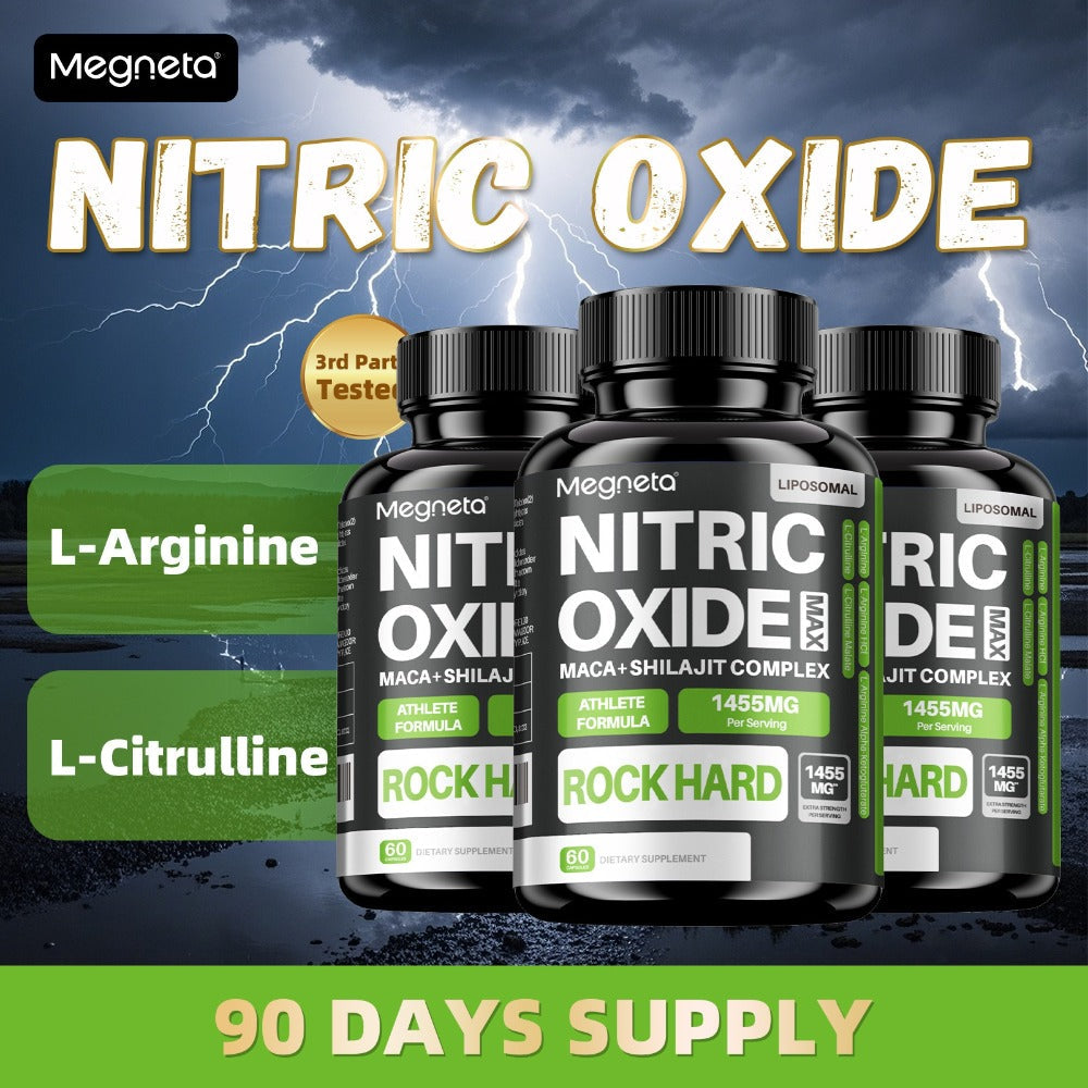 L-Arginine & L-Citrulline Nitric Oxide Supplement for Men - Boosts Blood Flow, Pump, Energy