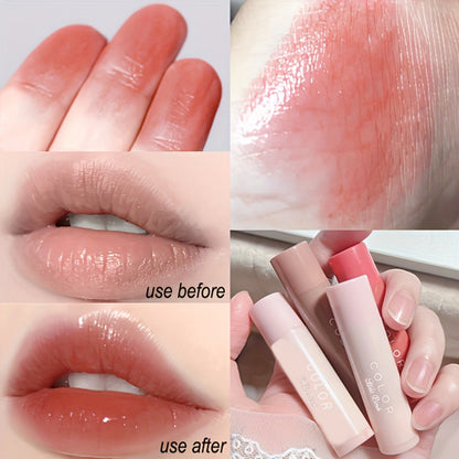 Glossy Lipstick Set 3 Pack for Women, Nourishing Formula, Lip Liner Effect, Buildable Color All Skin Tones