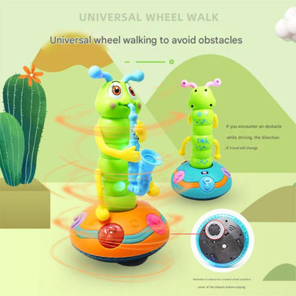 Caterpillar Saxophone Toy for Kids with LED Lights & Music - Electric Musical Instrument for Toddlers