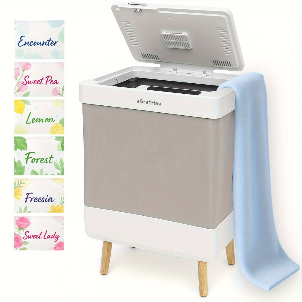 Electric Towel Warmer 35L Large Capacity Foldable Blanket Warmer with Timer & Drying Mode, Fast Heating