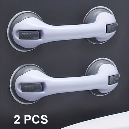Grab Bars for Bathroom 2pcs Suction Cup No Drill Shower Handle for Elderly Adjustable Height for Entryways, Bedrooms and Living Spaces