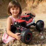 Red off-road vehicle