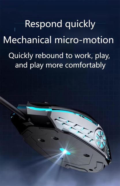 RGB Gaming Keyboard and Mouse Combo Wired USB, Backlit Keyboard & Mouse Set for PC Desktop Laptop Windows