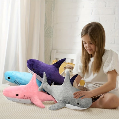 Shark Stuffed Animal Pillow, Cute Plush Throw Pillow for Couch & Kids Room, Birthday Gift for Girls