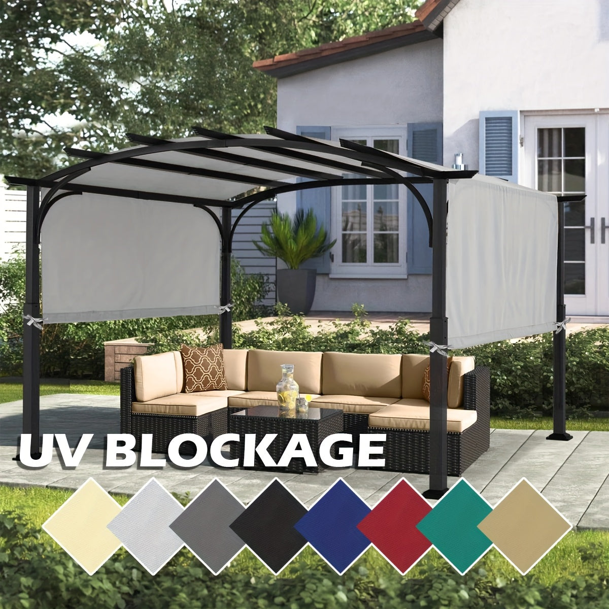 Pergola Canopy, Outdoor Patio Shade Replacement for Garden, Patio and Yard Use, with the Listed Configuration