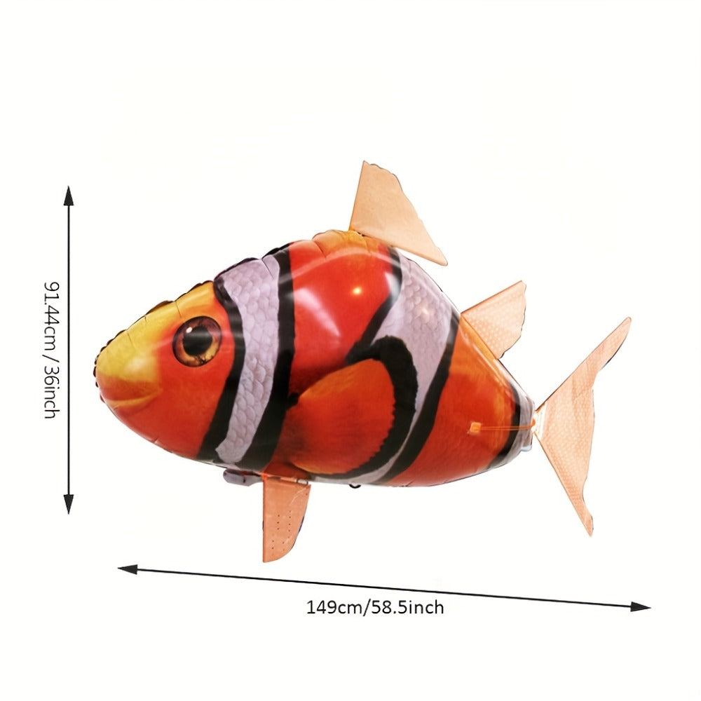 RC Inflatable Clownfish Balloon, Remote Control Flying Fish Toy for Kids Birthday Party, Wedding & Home Decor