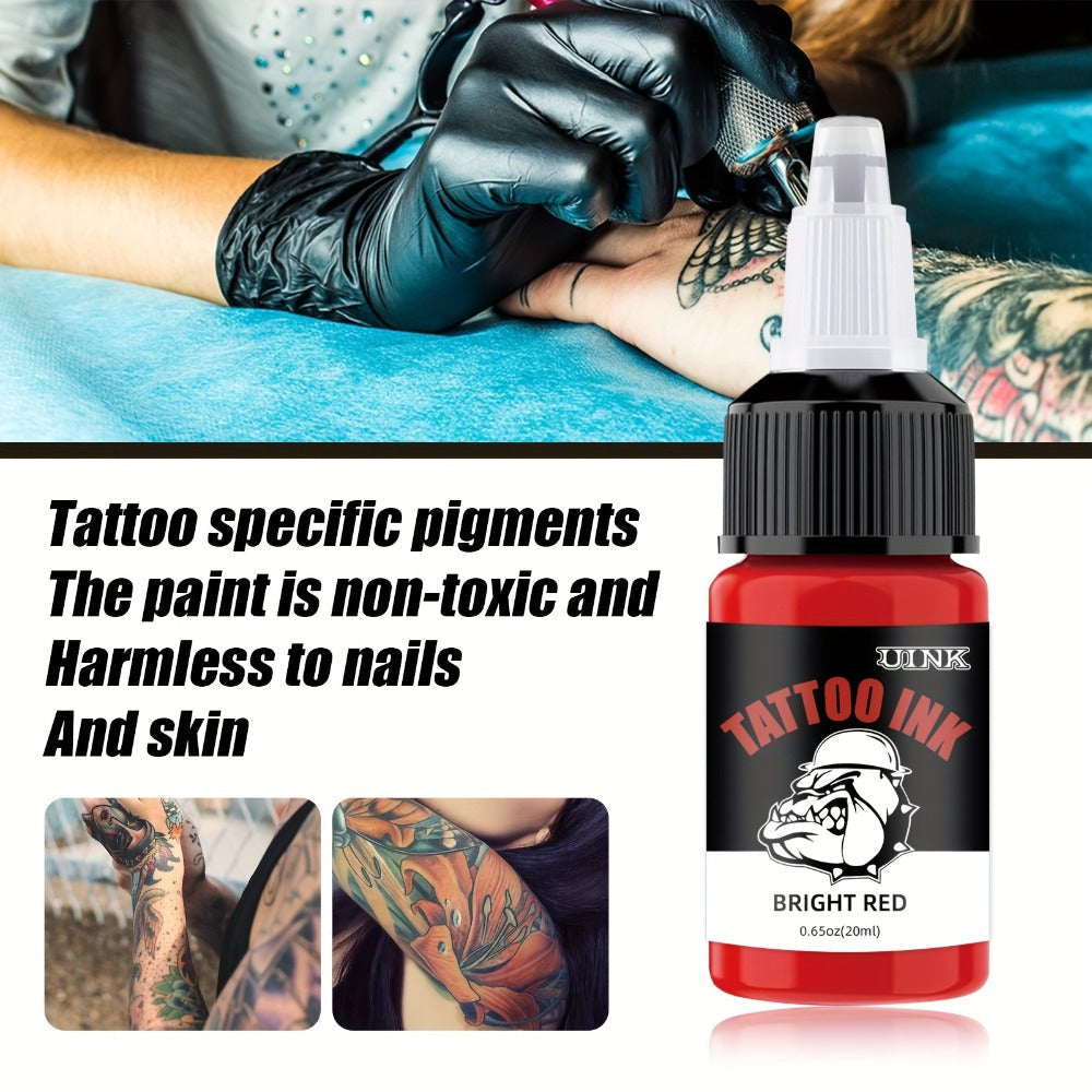 Tattoo Ink Set Professional 7 & 18 Colors 20ml Large Bottle Tattoo Cartridge Ink Kit for Temporary Body Art, Festivals and Costumes