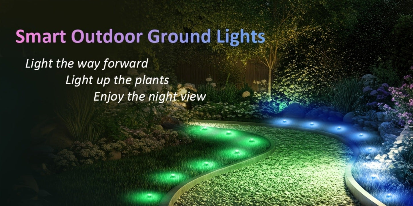 RGB Outdoor Pathway Lights 16 Million Color Changing Music Sync - Remote & APP Control Timer 50FT for an Everyday Personal Care Routine