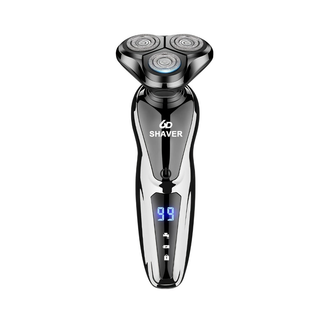 Electric Shaver for Men 3-in-1 Cordless Rechargeable 360° Floating Rotary – Beard Trimmer, Nose Hair Trimmer & Face Shaver with LED Display