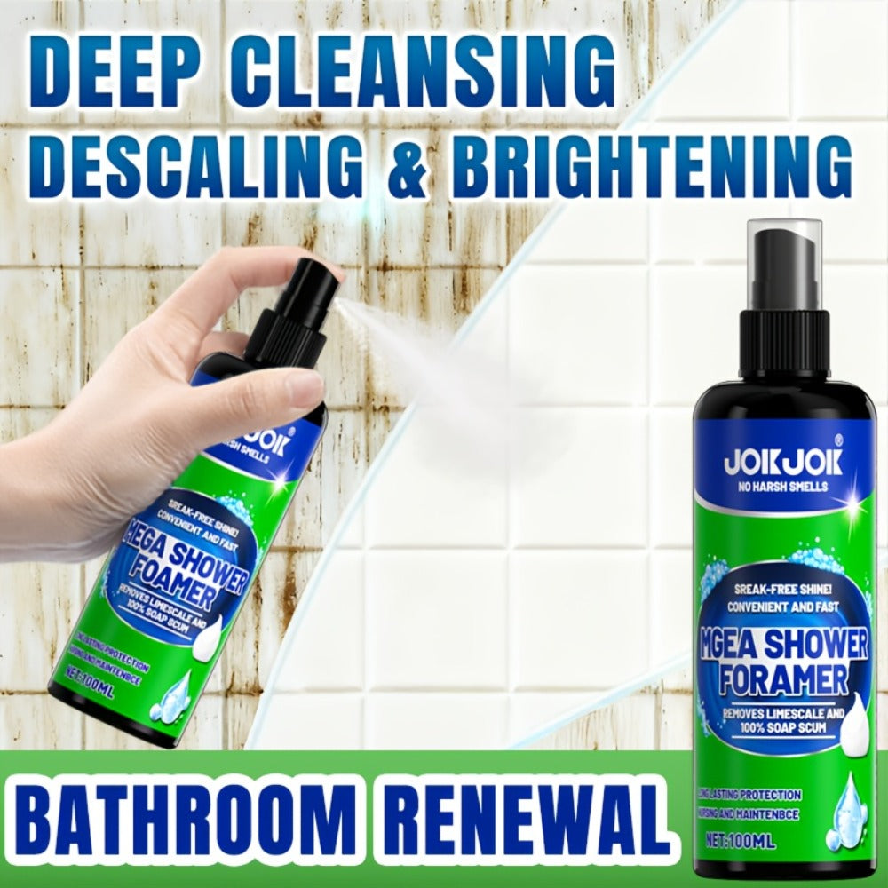 Bathroom Cleaner with Sponge 3.38oz – Deep Cleaning Stain Removal Scrub for Tiles Tub for Bath Time, Home Spa and Personal Care