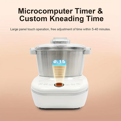 Electric Dough Maker 7Qt with Fermentation Function - 250W Dough Kneading Machine, 304 Stainless Steel Bowl