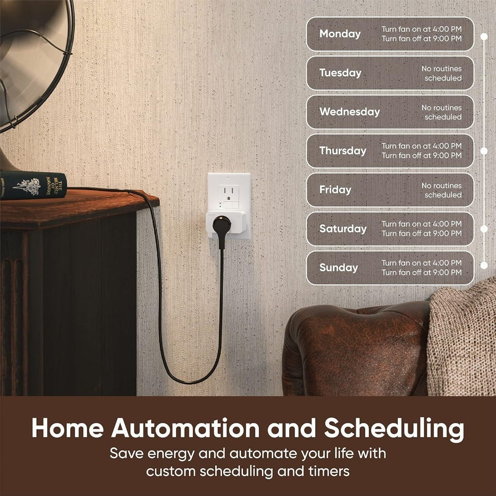 Wyze Smart Plug 2-Pack 2.4GHz WiFi, Works with Alexa, Google Assistant & IFTTT, No Hub Required, Remote Control via Wyze App