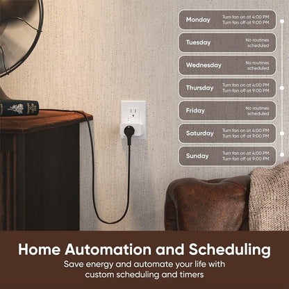 Wyze Smart Plug 2-Pack 2.4GHz WiFi, Works with Alexa, Google Assistant & IFTTT, No Hub Required, Remote Control via Wyze App