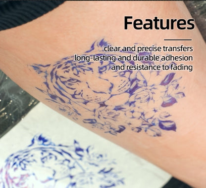 Tattoo Transfer Paper 100 Sheets 4-Layer Thermal Stencil, Sharp Precise Design Transfer, Hand Drawing &
