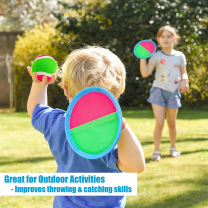 Sticky Ball Toss Game Set for Kids & Adults, Fun Outdoor Throwing Toy with Sticky Balls & Target Board