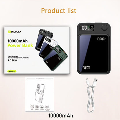 Power Bank Magnetic 6000-15000mAh with 30W Wired, 15W Wireless, Dual USB-C and Display in Four Colors