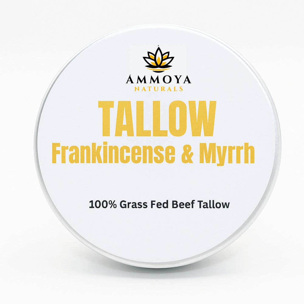 Tallow Balm Grass-Fed Natural Moisturizer for Dry Skin – Deep Hydrating Handcrafted Body Balm 3 Scents Chamomile Rose Honey Frankincense