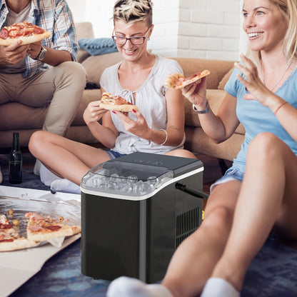 Countertop Bullet Ice Maker with 26.5 lb Daily Label, 9 Cubes per 6 Minutes, 1.5L Tank and Two Colors