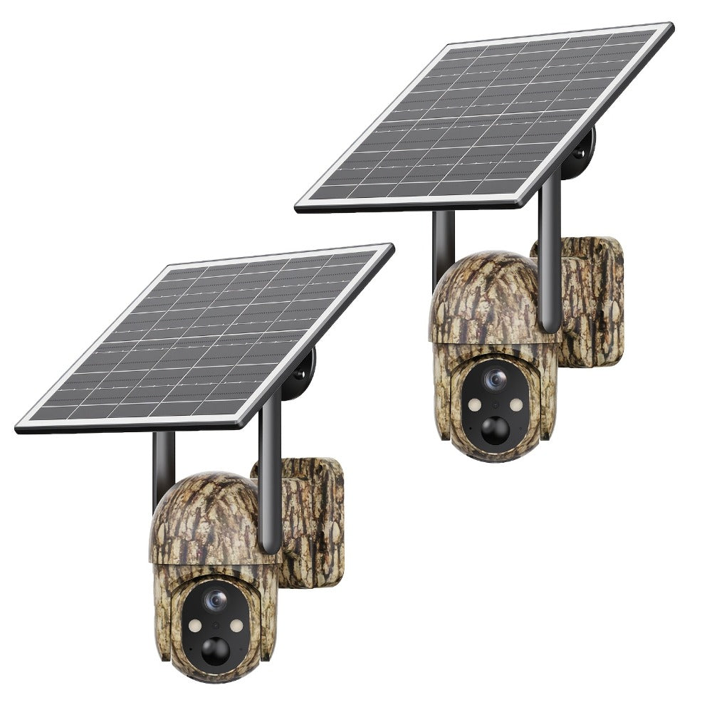 4G LTE Solar Trail Camera No WiFi Needed, Outdoor Security Camera 4K Night Vision, 360° Pan Tilt Live View