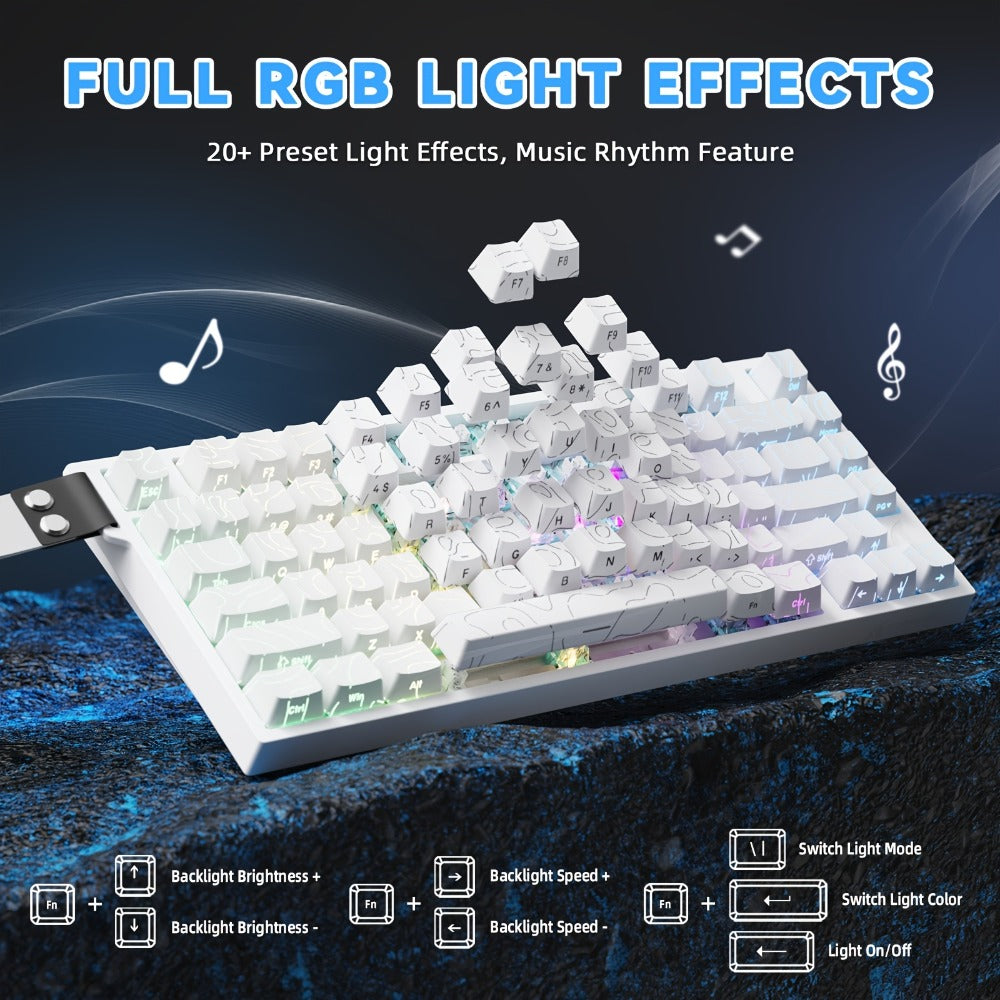 Hall Effect Mechanical Gaming Keyboard Attack Shark R82HE 80%, 0.005mm Rapid Trigger, 8000Hz Polling Rate