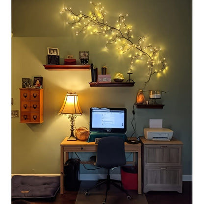 Fairy Lights with Remote, 96-LED Bendable Willow Branch Fairy Lights with USB Power, Remote Control and Eight Indoor Modes
