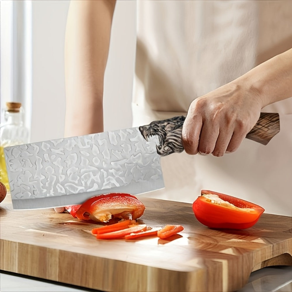 Kitchen Knife Set Professional Forged Chef Knife Set Full Tang Blades with Poultry Shears for Home Cooking, Dining and Outdoor Meals