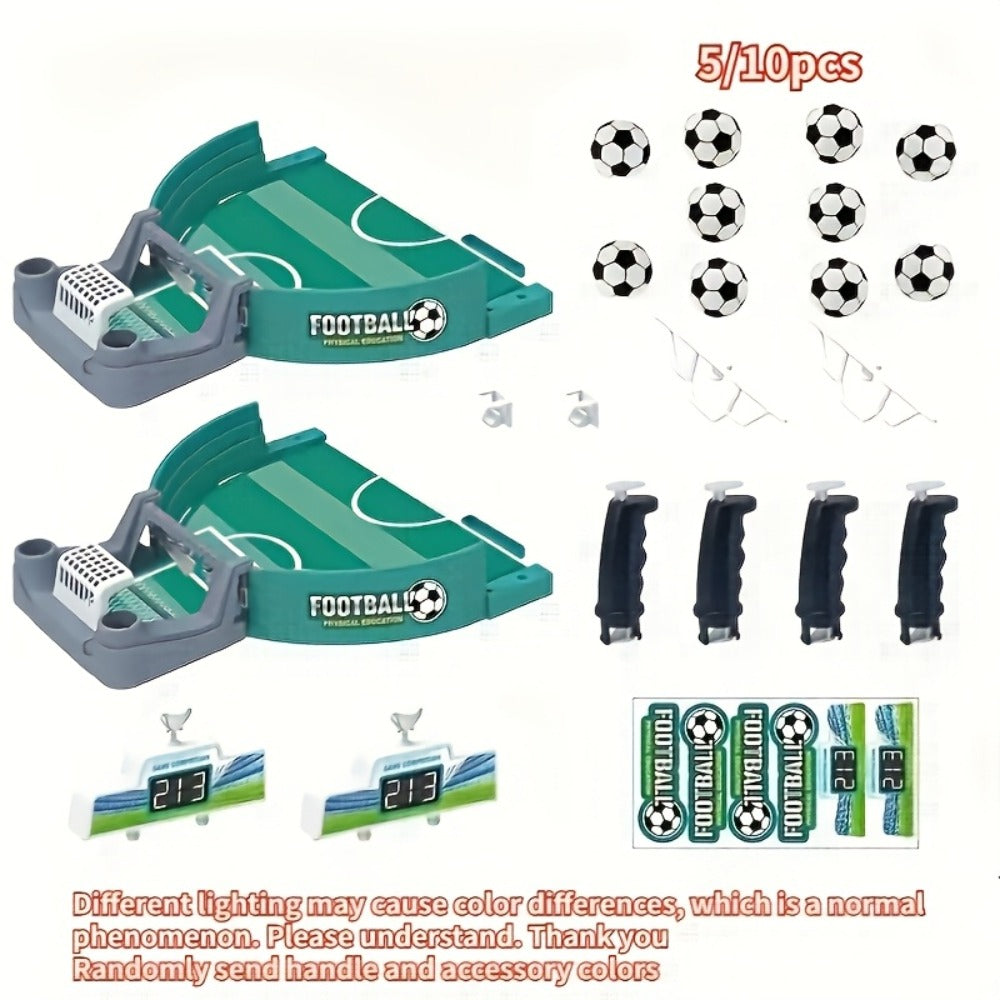 Portable Tabletop Football Game Set – Stand-Alone Table Design, Durable PP Material, 6 or 10 Balls, Family Party Board Game for Christmas