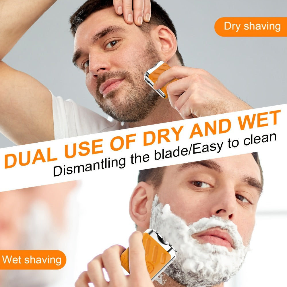 Electric Shaver Mini Dual Floating Blade with USB Charging and Select Waterproof or Digital Display Options