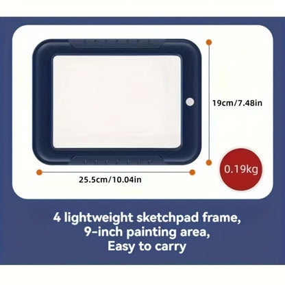 Magic LED Drawing Board for Kids with 15 Double-Sided Tracing Cards & 6 Markers, Light Up Luminous Art Board for Boys & Girls Ages 3-8