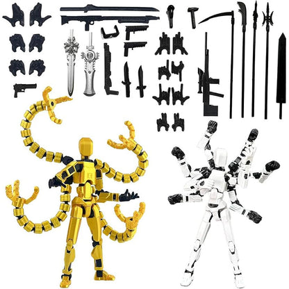 3D Printed Action Figure Set 2pcs T13 – 5.5 Inch Assembled Collectible Desktop Ornament Toy Figures for Game Enthusiasts