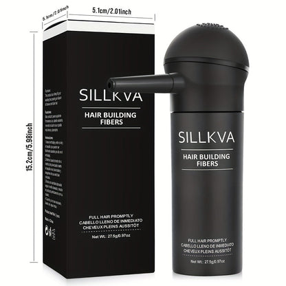 Hair Fibers Spray Applicator Kit Instant Thickness for Thinning Hair & Bald Spots SILLKVA for Makeup, Travel and Everyday Vanity Use